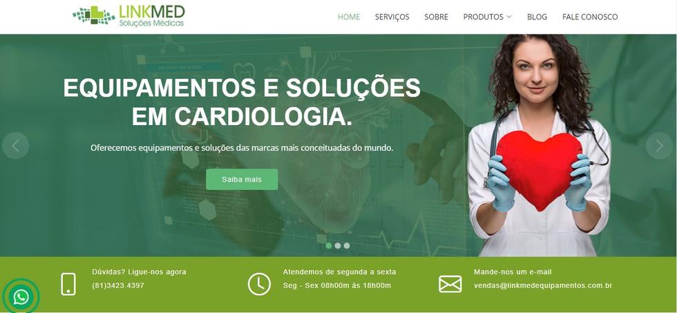 Site institucional da LinkMed Soluções Médicas