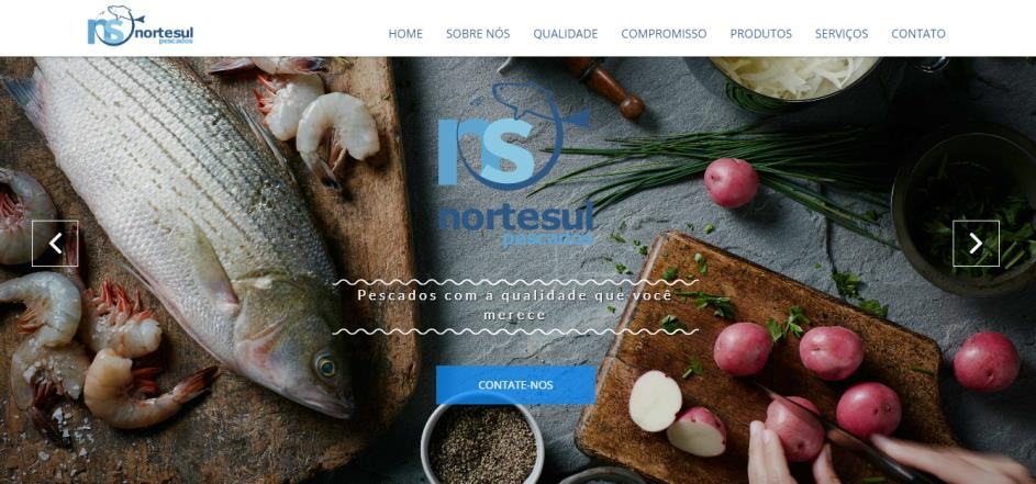 Site institucional Norte e Sul Pescados